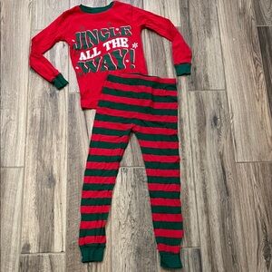 Carter's Red and Green Jingle All The Way Pajama Set Size 8